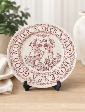 1973 Royal Crownford Mother Makes a Happy Home Collector Plate England - 9 Inch